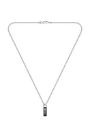 Necklace with logo plate