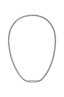 Silver-tone necklace with braided chain