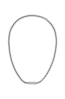 Silver-tone necklace with braided chain