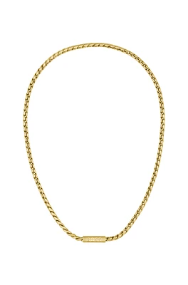 Gold-tone necklace with braided chain