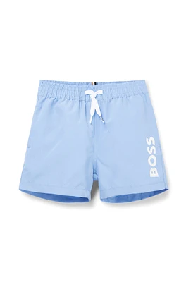 Kids' shorts French terry with vertical logo print