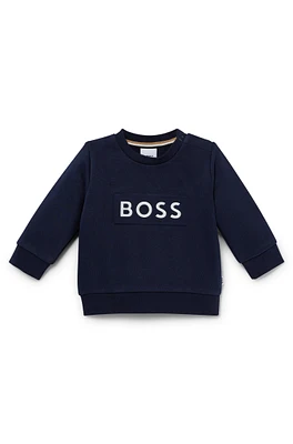 Kids' sweatshirt cotton-blend fleece with embossed logo