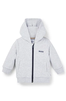 Kids' zip-up hoodie with logo print