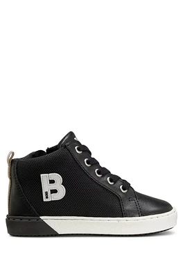 Kids' mid-top trainers with 'B' detail