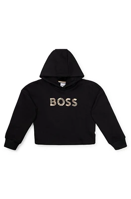 BOSS - Kids' hoodie with logo detail Black