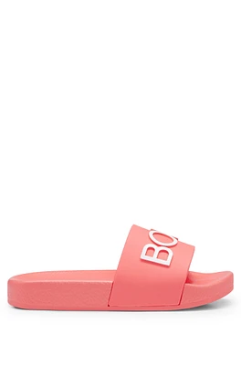 BOSS - Kids' PVC slides with contrast logo Light Red