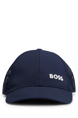 BOSS - Kids' cap with logo and laser-cut details Dark Blue