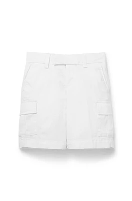 BOSS - Kids' shorts cotton twill with cargo pockets White