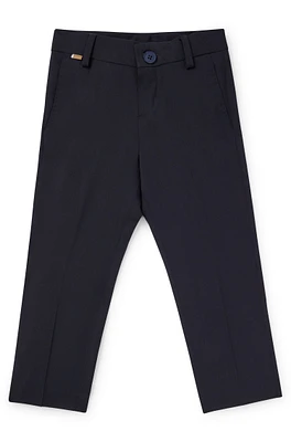 BOSS - Kids' suit trousers stretch wool Dark Blue