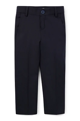 BOSS - Kids' regular-fit suit trousers stretch wool Dark Blue