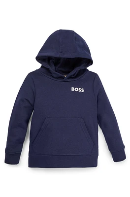 BOSS - Kids' hoodie with logo print Dark Blue