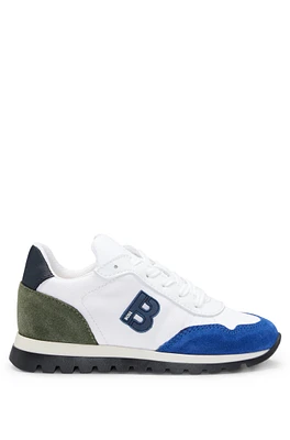 BOSS - Kids' trainers mixed materials with monogram detail White