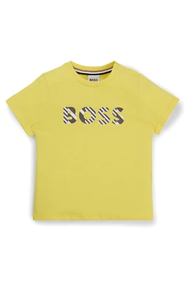 Kids' T-shirt pure-cotton jersey with embossed logo