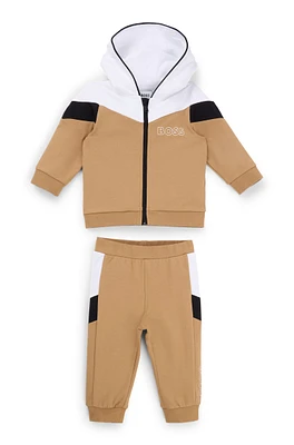 Baby tracksuit stretch cotton with logo prints