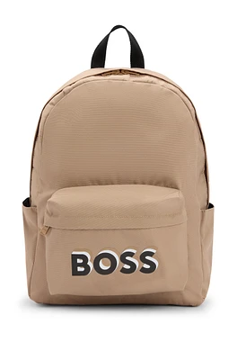 Kids' canvas backpack with logo print