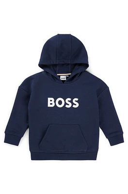 Kids' loose-fit hoodie with contrast logo