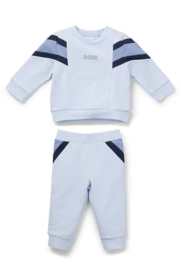 Baby tracksuit stretch cotton with logo prints