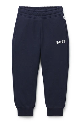 BOSS - Kids' tracksuit bottoms with logo print Dark Blue