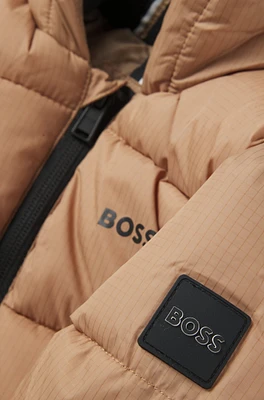 Kids' padded jacket with logo details