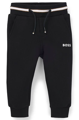 BOSS - Kids' tracksuit bottoms with logo print Black