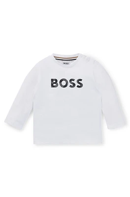 BOSS - Kids' long-sleeved T-shirt cotton with logo detail White