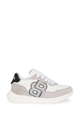 BOSS - Kids' trainers leather with Double B monogram White