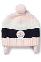 Baby beanie hat cotton with red-panda badge