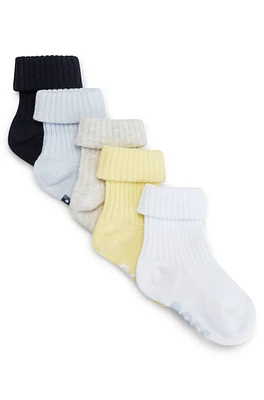 Gift-boxed five-pack of baby logo socks