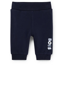 Baby tracksuit bottoms French terry with logo print