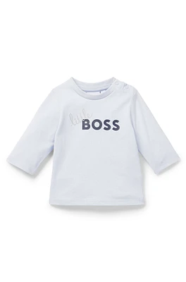 Baby long-sleeved T-shirt cotton with logo print