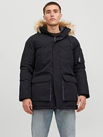 Regular Fit Hood with detachable faux fur edge Parka | Jack & Jones®