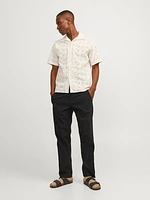 Pantalon mélange en lin à coupe décontractée | Jack & Jones