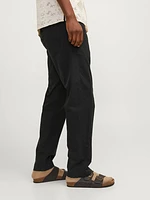 Pantalon mélange en lin à coupe décontractée | Jack & Jones