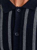 Wide Fit Flat collar Knit Cardigan | Jack & Jones