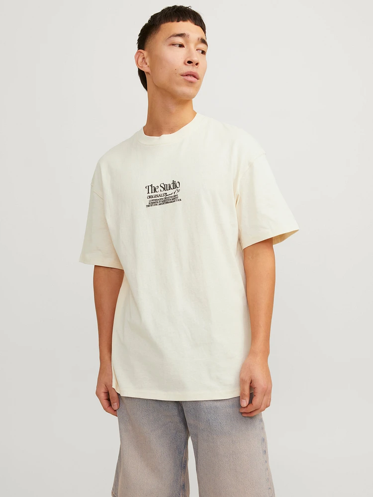 Wide Fit Crew neck T-Shirt | Jack & Jones