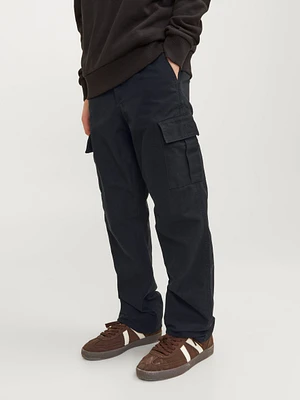 Pantalons cargo Wide Leg Fit Taille moyenne Ourlets repliés Junior | Jack & Jones