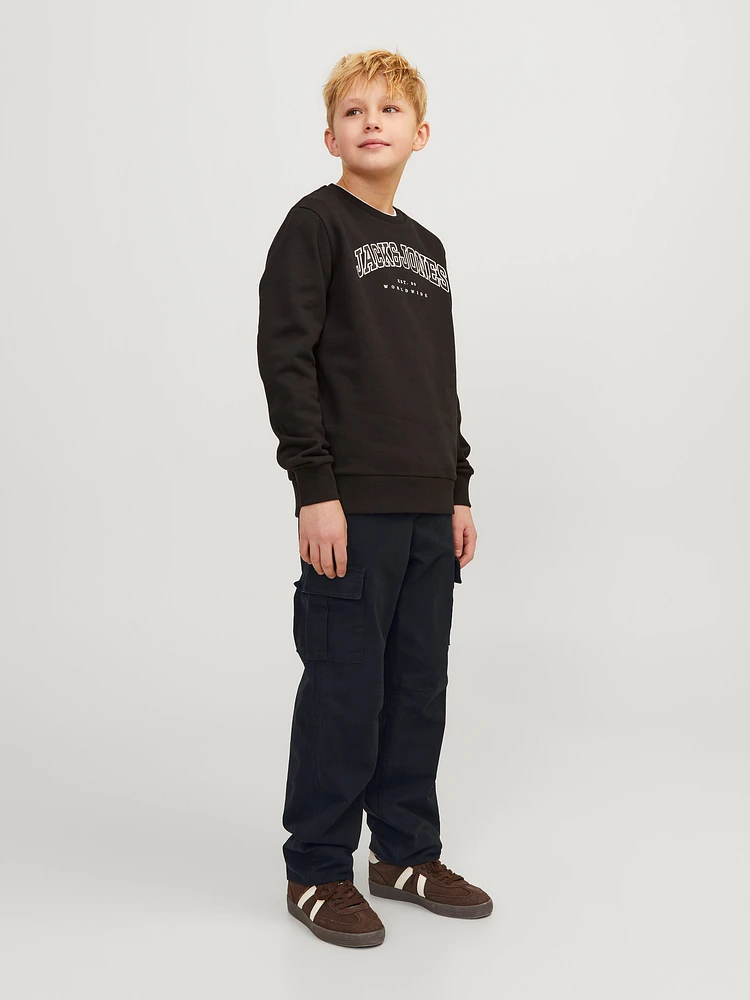 Pantalons cargo Wide Leg Fit Taille moyenne Ourlets repliés Junior | Jack & Jones