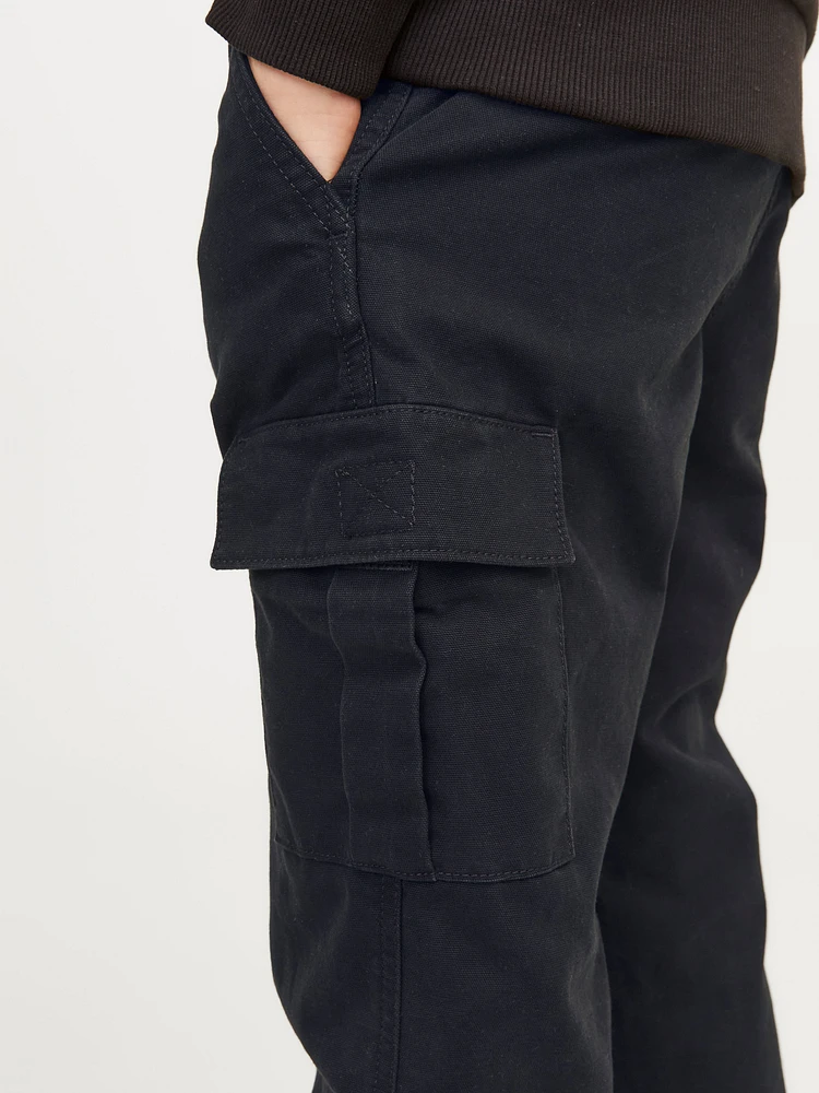 Pantalons cargo Wide Leg Fit Taille moyenne Ourlets repliés Junior | Jack & Jones