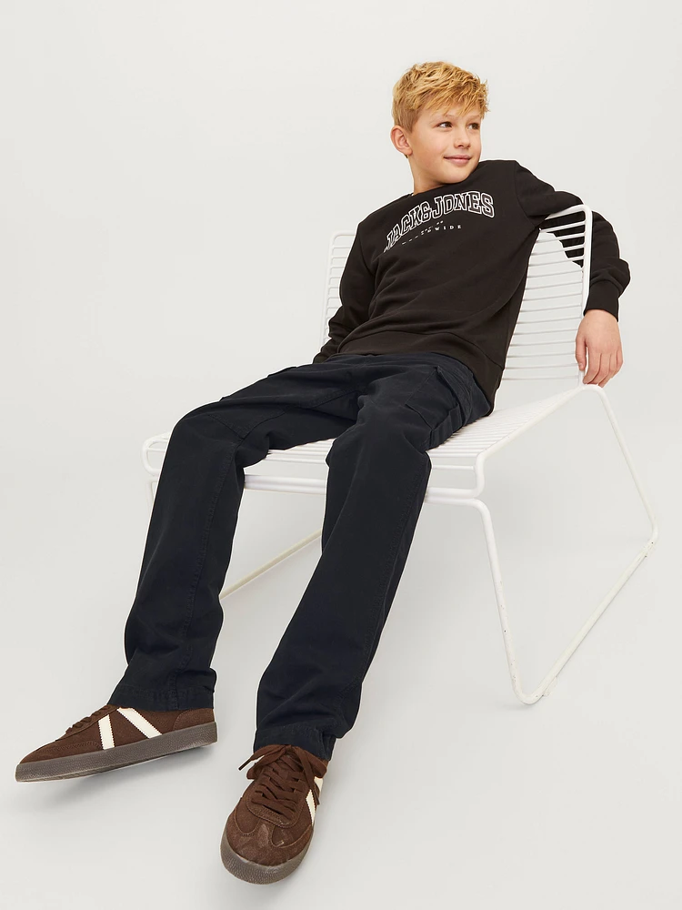 Pantalons cargo Wide Leg Fit Taille moyenne Ourlets repliés Junior | Jack & Jones