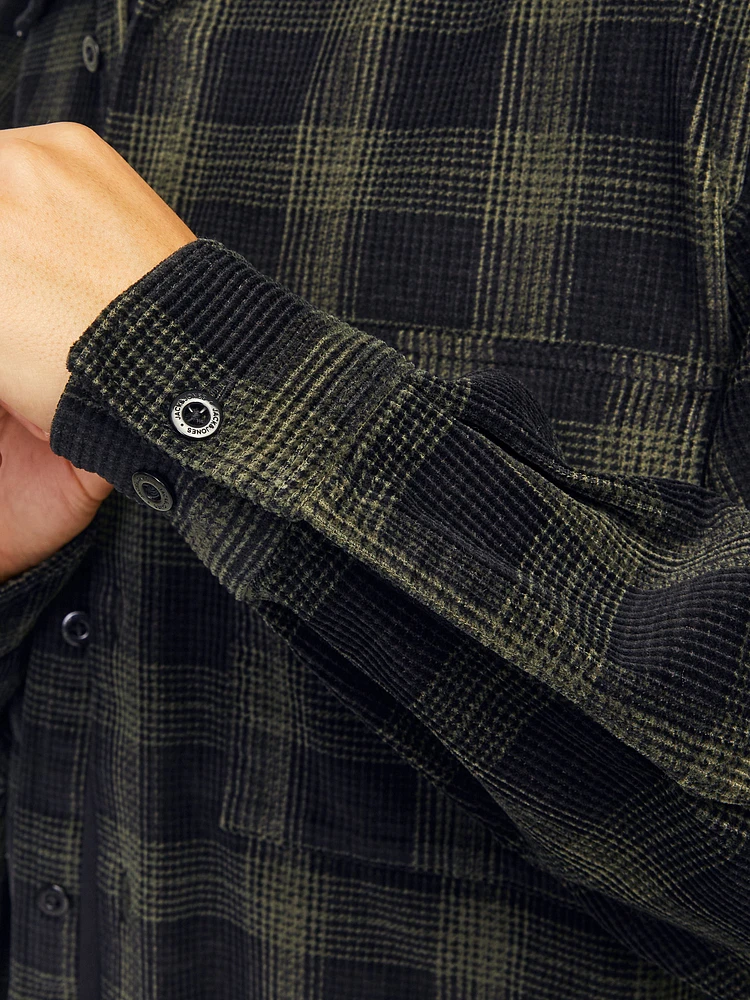 Relaxed Fit Corduroy Plaid Shirt | Jack & Jones