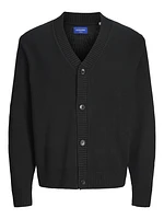 Wide Fit V-Neck Knit Cardigan | Jack & Jones