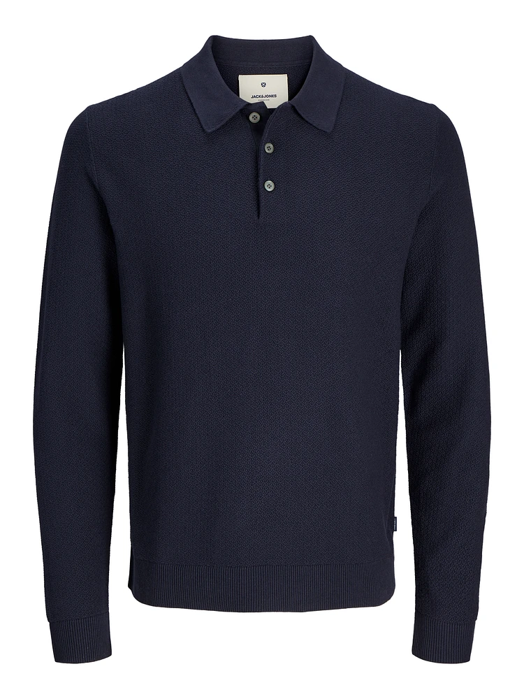 Long-Sleeve Polo Sweater | Jack & Jones®