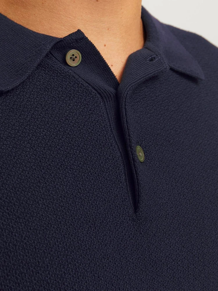 Long-Sleeve Polo Sweater | Jack & Jones®