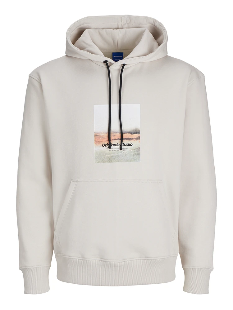 Relaxed Fit Printed Hoodie | Jack & Jones