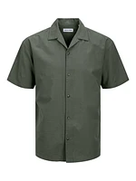 Chemise mélange en lin à coupe décontractée | Jack & Jones