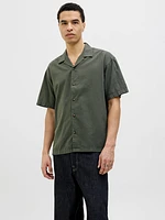Chemise mélange en lin à coupe décontractée | Jack & Jones