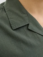 Chemise mélange en lin à coupe décontractée | Jack & Jones