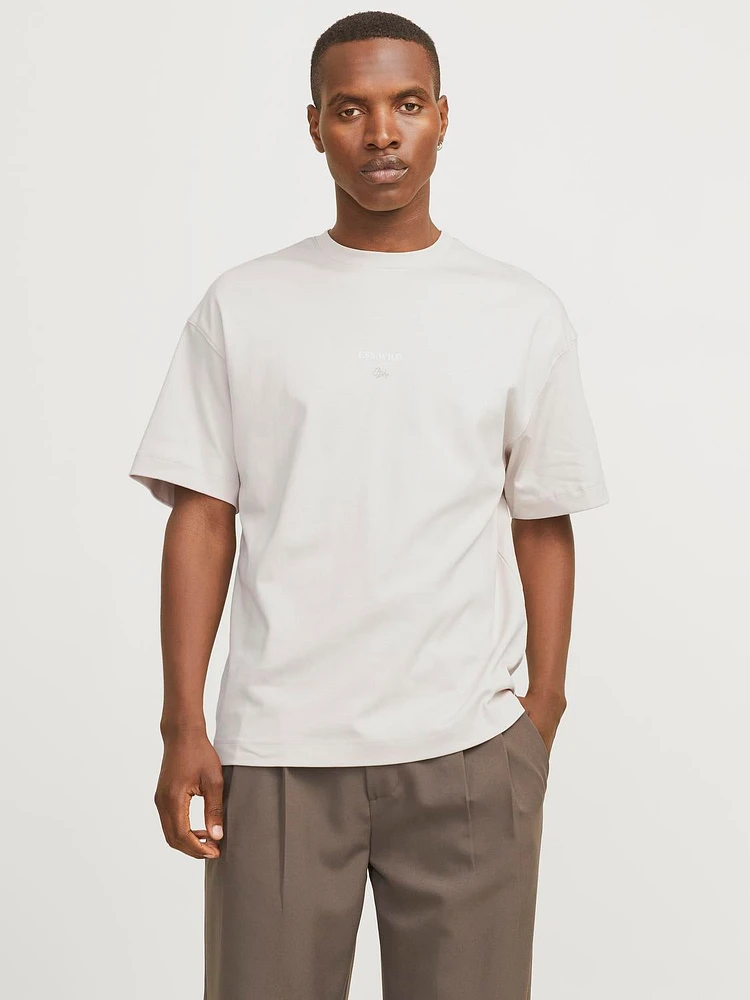 Wide Fit Round Neck T-Shirt | Jack & Jones
