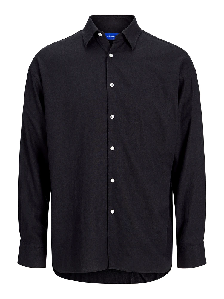 Wide Fit Linen-blend Shirt | Jack & Jones