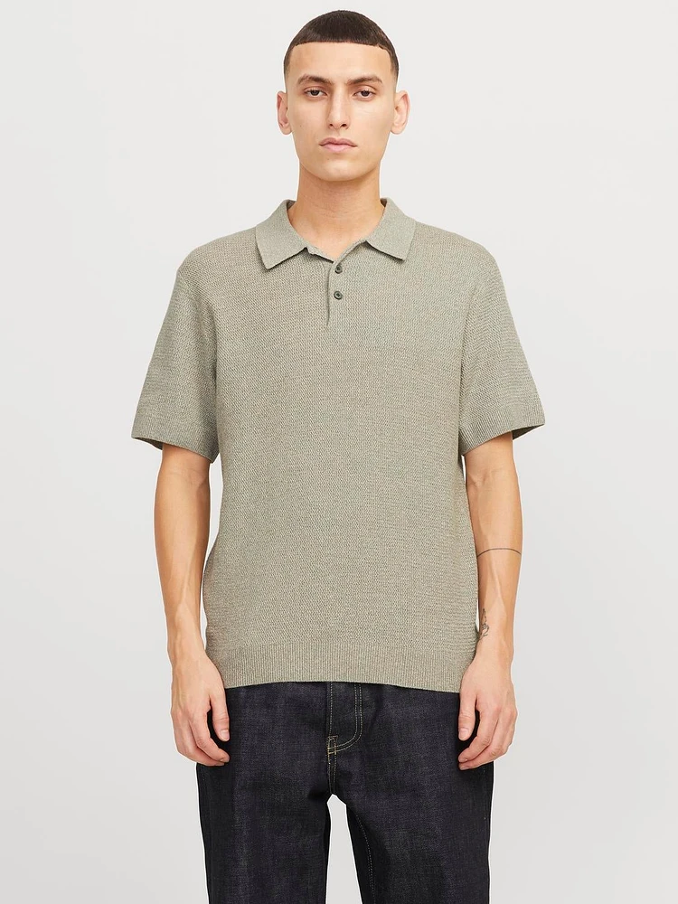 Polo en maille Col plat Coupe régulière | Jack & Jones